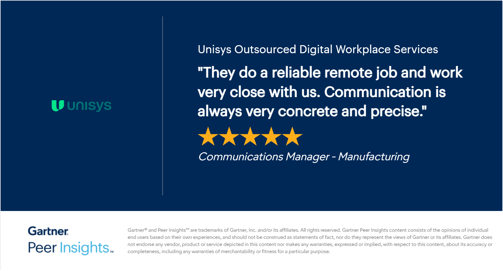 Gartner Peer Insights snippets